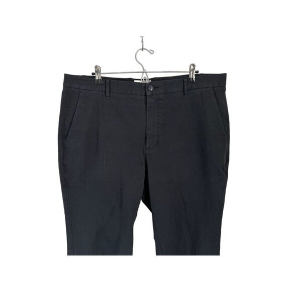 EVERLANE Men's Size 40/30 Slim Fit Black Trousers Pants Cotton Strait Leg - Picture 6 of 9